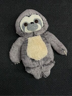 Gray and Cream Plush Sloth Stuffed Animal